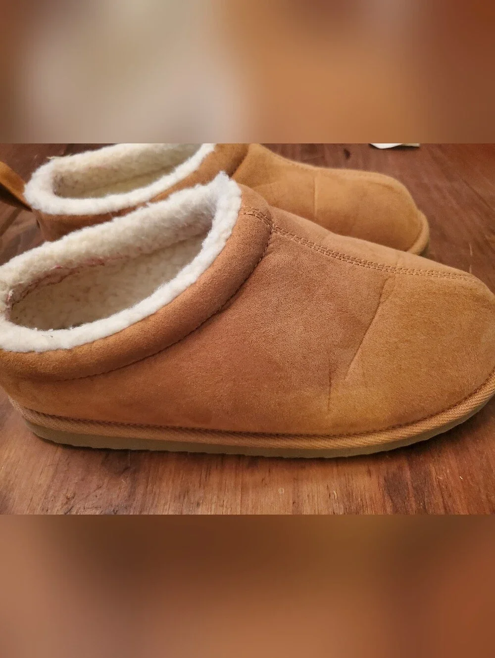 Old Navy Chestnut Brown Slip-On Faux Suede Slippers